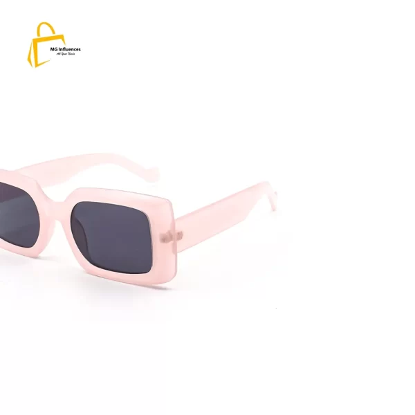 Women's Fashion Rectangular Sunglasses, Pink / Grey-4