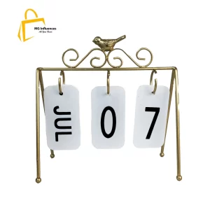 Simple Wrought Iron Calendar for Table Top Display-1