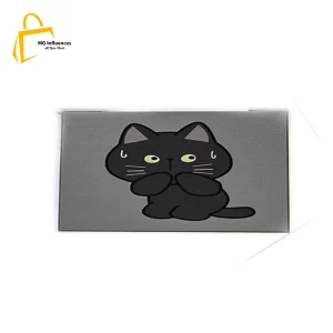 Cute Black Cat Absorbent Non-Slip Door Mat, Multicolor-1