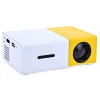 Portable Hvga 400 LuMen's Led Projector - Model YG300 for Home Theater Video, White And Yellow-2