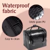 Professional Waterproof Makeup Bag with Detachable Liner and Extra Large Space Storage for Vanity, Black-3