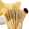 13-Piece Soft Fluffy Makeup Brushes Set for cosmetics for Foundation, Blush Powder, Eyeshadow, Kabuki Blending, and more, Yellow-3
