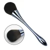 Large Professional Make Up Brush for Cosmetic Face Conturing Colorete Make Up Tool, Silver-2