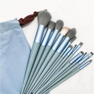 13-Piece Soft Fluffy Makeup Brushes Set for cosmetics for Foundation, Blush Powder, Eyeshadow, Kabuki Blending, and more, Blue-1