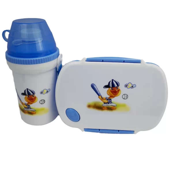 Lunch Box with Water Bottle Blue