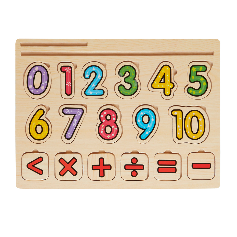 Kids educational toys - wooden number puzzle