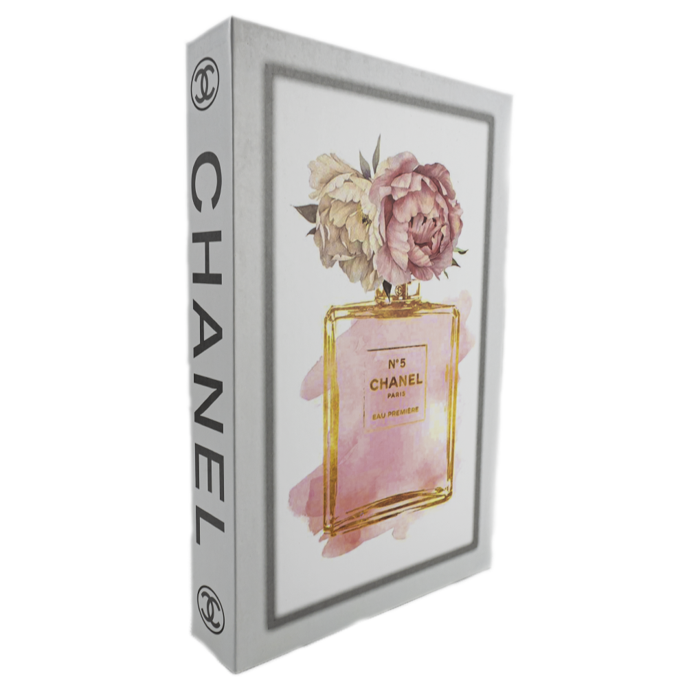 Inspired by chanel - paris parfum pink chanel book for decorative display
