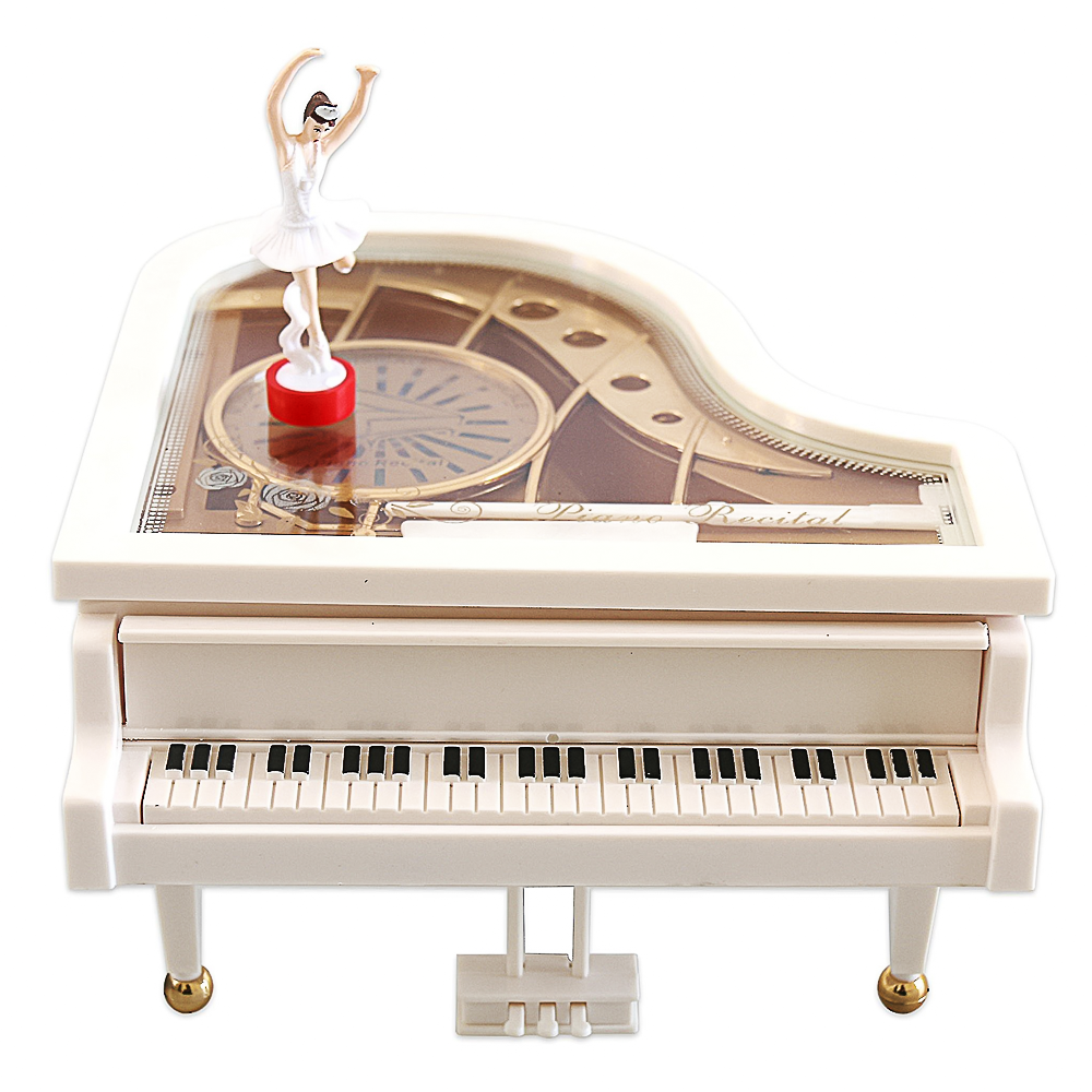 Home Decor Items - Classical Piano Music Box for babies with ballerina on it