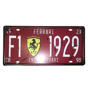 Wall Hanging Ornaments - Ferrari license plate sign