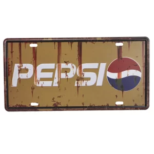 Wall hanging ornaments - pepsi license plate sign