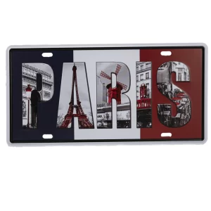 wall hanging ornaments - paris license plate sign
