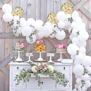 party supplies - creamy white balloon set