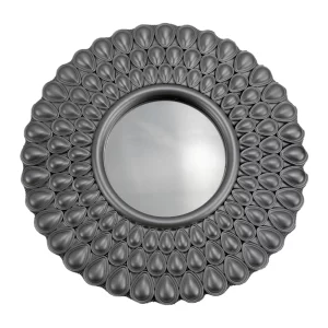 hanging mirrors - sunflower shaped wall mirror - silver color frame