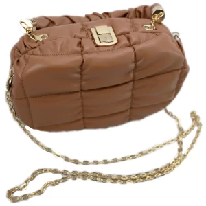 Ladies Bags - Women Handbags - Mini quilted Brown handbag