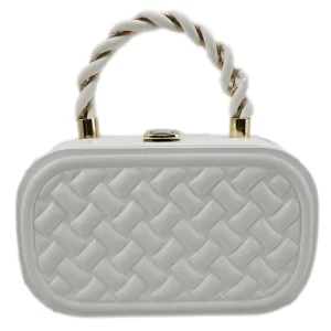 Ladies Bags - Stylish white shoulder handbag