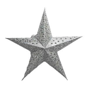 Christmas decorative ornaments - silver star paper lantern