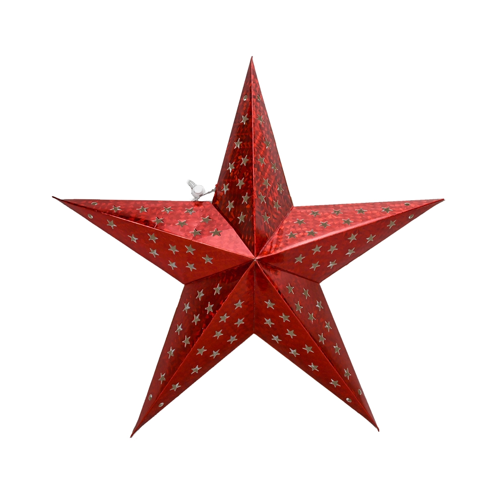 Christmas decorative ornaments - red star paper lantern