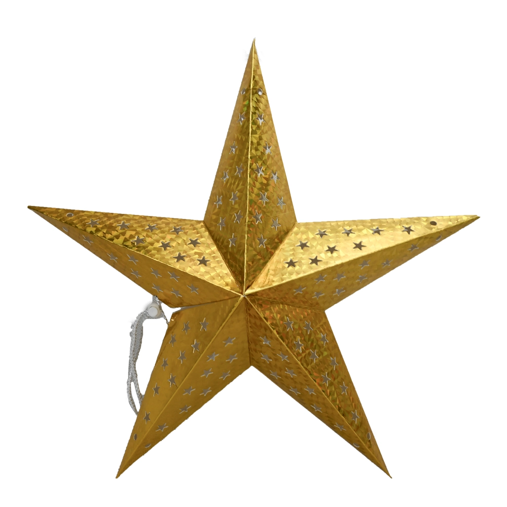 Christmas ornaments - golden star paper lantern