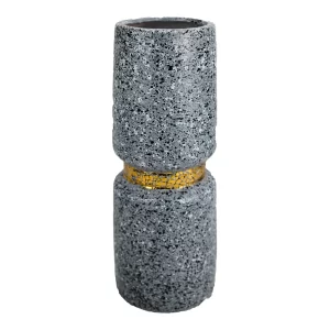 grey cylindrical vase