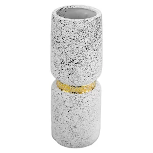 lack & white cylindrical vase
