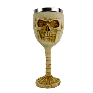 wine drinking skull head goblet